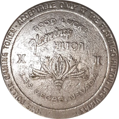 1 Dollar Gaming Token - Flamingo Hilton Las Vegas, Nevada front