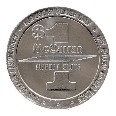 1 Dollar Gaming Token - McCarran Airport Las Vegas front