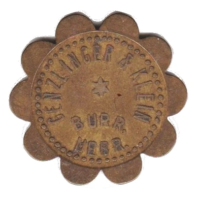 1 Dollar - Genzlinger and Klein (Burr, Nebraska) ND front