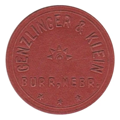 1 Dollar - Genzlinger and Klein (Burr, Nebraska) ND front
