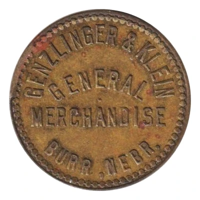 1 Dollar - Genzlinger and Klein General Merchandise (Burr, Nebraska) ND front