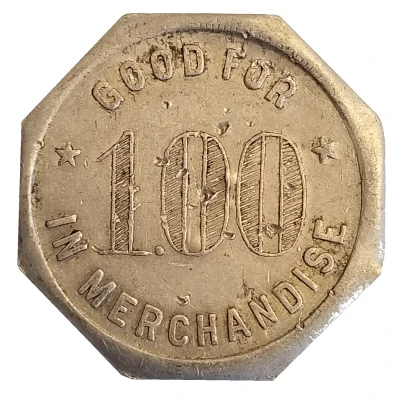 1 Dollar - H. W. Tiemeier General Merchandise (Lincolnville, Kansas) ND back