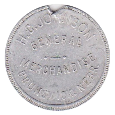 1 Dollar - H.C. Johnson General Merchandise (Brunswick, Nebraska) ND front