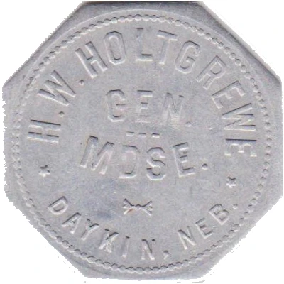 1 Dollar - H.W. Holtgrewe (Daykin, Nebraska) ND front