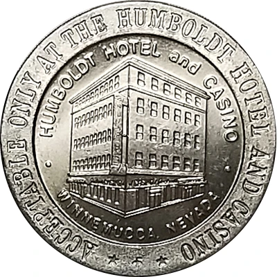1 Dollar - Humboldt Hotel and Casino Winnemucca, Nevada back