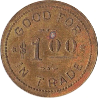 1 Dollar - J.F. Conway (Lushton, Nebraska) ND back