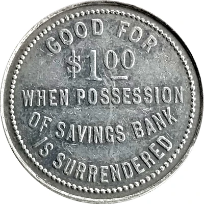1 Dollar - Ladd and Tilton Bank (Portland, Oregon) ND back