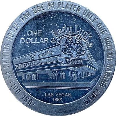 1 Dollar - Lady Luck Casino Las Vegas front