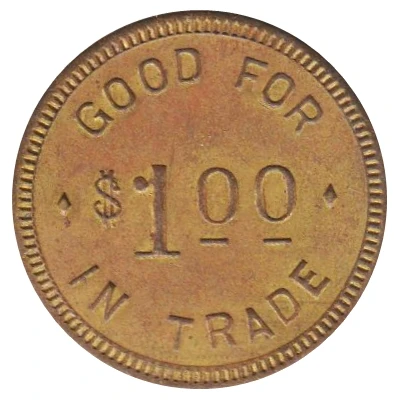 1 Dollar - Livingston and Pegden (Clearwater, Nebraska) ND back