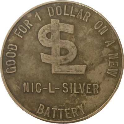 1 Dollar - Nic-L-Silver Battery Santa Ana, California front
