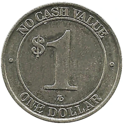 1 Dollar (No Cash Value) ND back