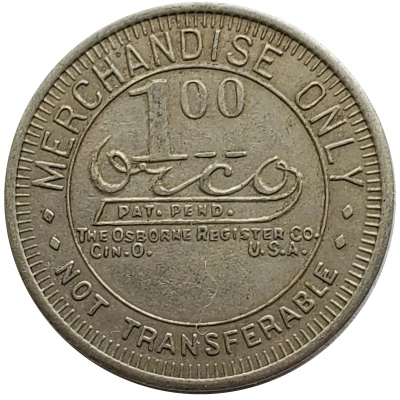 1 Dollar - Rawley Commissary (Bonanza, Colorado) ND back