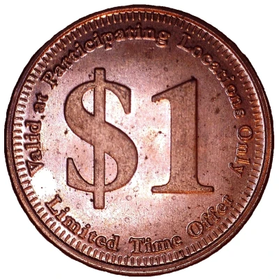 1 Dollar - Rosati's Chicago Pizza ND back