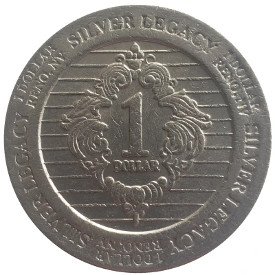 1 Dollar - Silver Legacy Reno, Nevada ND back