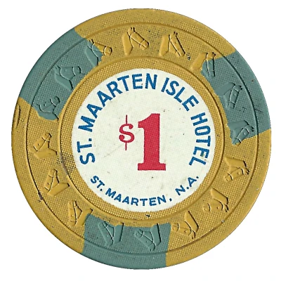 1 Dollar - St. Maarten Isle Hotel ND back