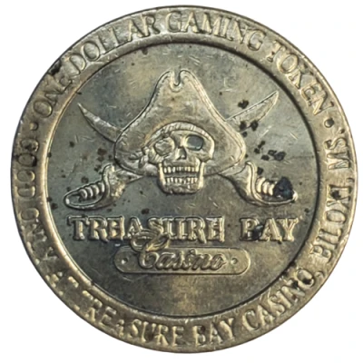1 Dollar - Treasure Bay Casino (Biloxi, Mississippi) ND back
