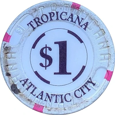 1 Dollar - Tropicana (Atlantic City, New Jersey) ND back