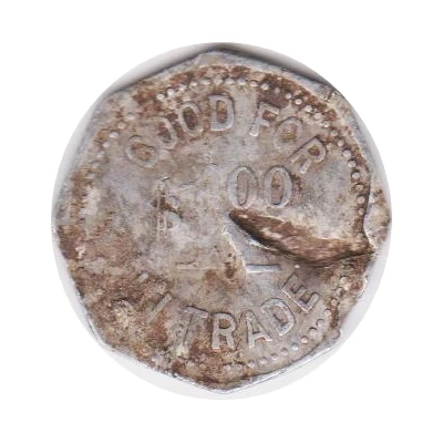 1 Dollar - Union Store (Neligh, Nebraska) ND back