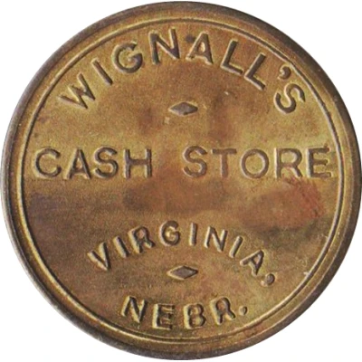 1 Dollar - Wignall's Cash Store Virginia, Nebraska ND front