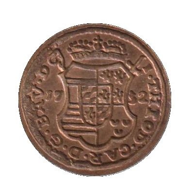 1 Escalin - Jean-Théodore of Bavaria (Prince-bishopric of Liege; Replica) ND front