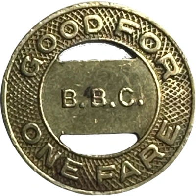 1 Fare - Bainbridge Bus Co. (Port Deposit, Maryland) ND back