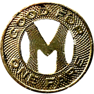 1 Fare - Bay Rapid Transit (Monterey, California) ND back