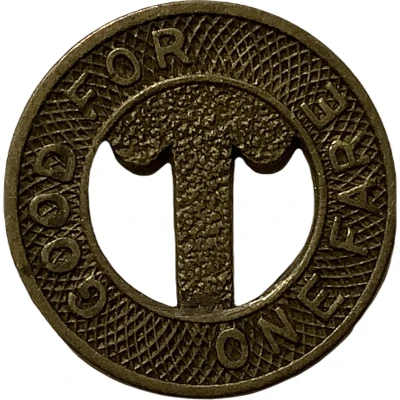 1 Fare - Detroit and Canada Tunnel Co. Detroit, Michigan ND back