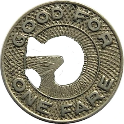 1 Fare - Gary Street Railway Co. (Gary, Indiana) ND back