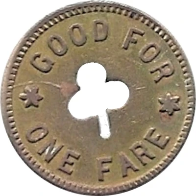 1 Fare - John R. Hines Bus Co. (Bloomington, Indiana) ND back