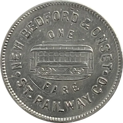 1 Fare - New Bedford and Onset St. Railway Co. (New Bedford, Massachusetts) ND back