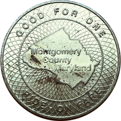 1 Fare - Ride On Montgomery County Transit (Rockville, Maryland) ND back