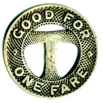 1 Fare - Topeka Railway Company (Topeka, Kansas) ND back