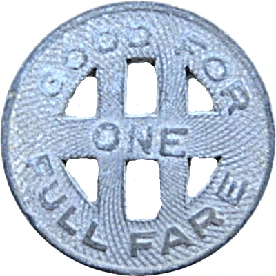 1 Full Fare - Honolulu Rapid Transit Co. Honolulu, Hawaii back