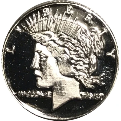 1 Gram Silver (Peace Dollar Design) ND front