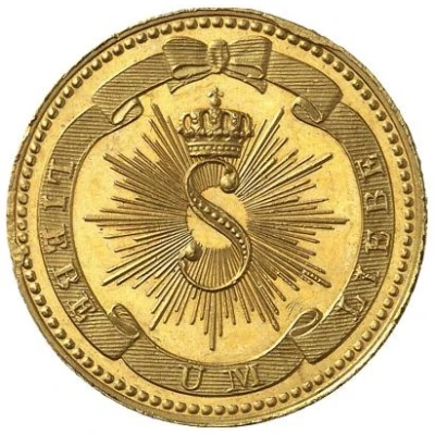 1 Kreuzer - Charles Leopold Frederick Recovery of Grand Duchess Sophie after the birth of Prince Karl; Gold Pattern front