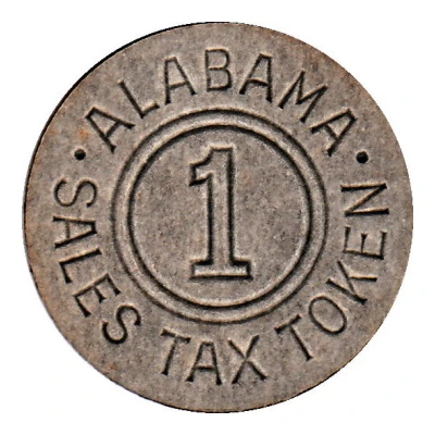 1 Mill - Sales Tax Token Alabama ND front