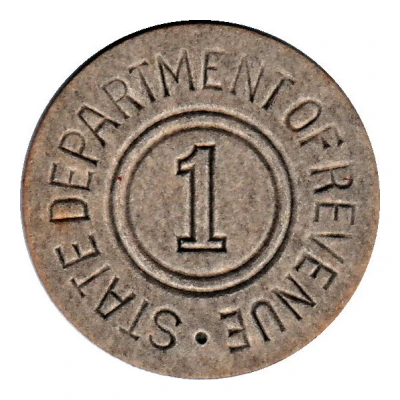1 Mill - Sales Tax Token Alabama ND back