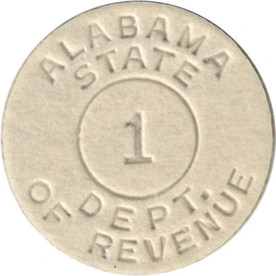 1 Mill - Sales Tax Token Alabama ND front