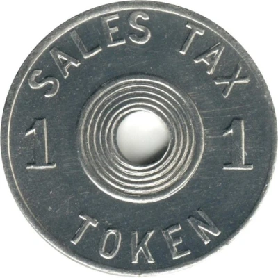 1 Mill - Sales Tax Token Alabama ND back