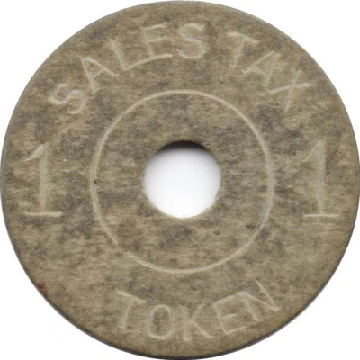 1 Mill - Sales Tax Token Alabama ND back