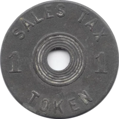 1 Mill - Sales Tax Token Alabama ND back