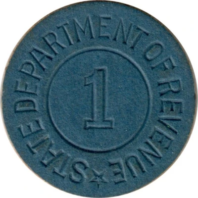 1 Mill - Sales Tax Token Alabama ND back