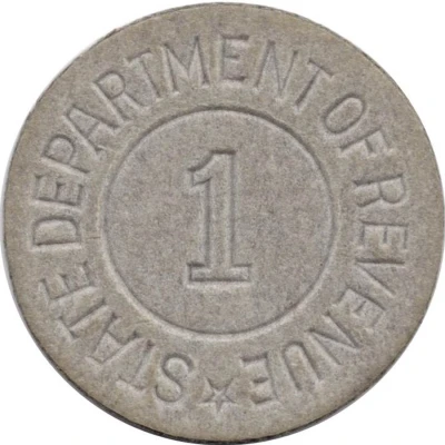 1 Mill - Sales Tax Token Alabama ND back