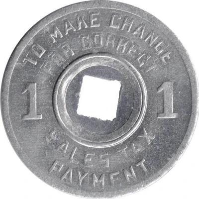 1 Mill - Sales Tax Token Mississippi ND back