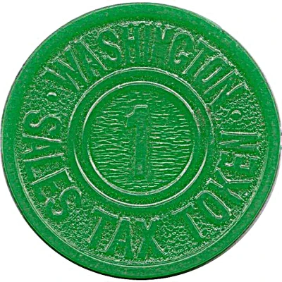 1 Mill - Sales Tax Token Washington ND back