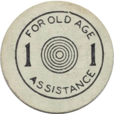 1 Mill - Sales Tax Token for Old Age Assistance Oklahoma ND back