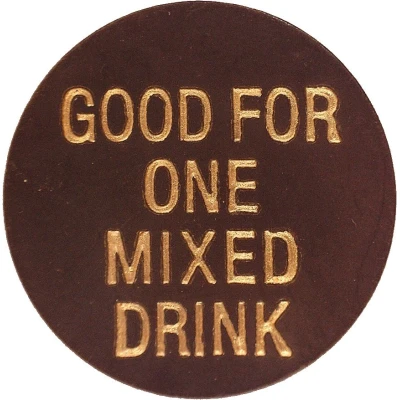 1 Mixed Drink - Cue & Brew (Waucousta, Wisconsin) ND back