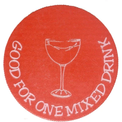 1 Mixed Drink - R Bar (Martinsville, Wisconsin) ND back
