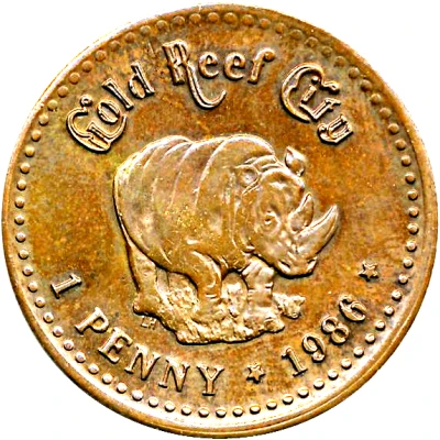 1 Penny - Gold Reef City back