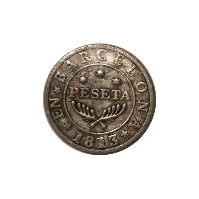 1 Peseta - Catalonia (replica; 1813) ND back